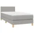 shumee Box spring postelja z vzmetnico svetlo siva 90x190 cm blago