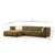 Atelier del Sofa Ugaona garnitura Cady 100x72x300cm Kaki