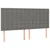 vidaXL Box spring postelja z vzmetnico LED temno siva 160x200 cm blago
