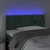 Vidaxl LED posteljno vzglavje temno zeleno 90x7x78/88 cm žamet