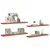 Polica na zidu 4 pcs Crvena 120 x 23,5 x 4 cm Konstruirano drvo