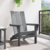 Sklopiva Adirondack stolica Svijetlo siva 80,5 x 74,5 x 92 cm