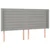 Vidaxl Box spring postelja z vzmetnico LED sv. siva 160x200 cm blago