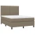 Vidaxl Box spring postelja z vzmetnico LED taupe 140x190 cm blago
