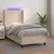 Krevet box spring madrac LED cappuccino 90x190cm umjetna koža
