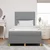 Vidaxl LED Box Spring Postelja Svetlo siva 120 x 190 cm blago