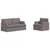 Set sofe 2 pcs Sivo-smeđa 162 x 80 x 85 cm tkanina