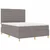 Vidaxl LED Box Spring Postelja z vzmetnico Taupe 140 x 200 cm blago