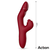 Action Velter Triple Function G-Spot Rabbit Vibrator with Clit Hitting Ball & Heating Function Bordo