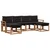 Set vanjskih sofa s jastukom 6 pcs Prirodna i crna
