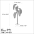 Opviq Podna lampa Palm 13920, 71 x 71 x 157 cm, 5 x E14, 250 cm Kabl,, Crna