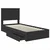 Krevet s od storage Crna 100 x 200 cm Konstruirano drvo