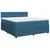 Vidaxl Box spring postelja z vzmetnico modra 200x200 cm žamet