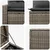 Set sofe 7 pcs Siva i tamno siva Poli Rattan i čelik
