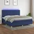 vidaXL vidaXL Box spring postelja z vzmetnico LED modra 200x200 cm blago, (20932420)