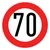 Nalepnica ograničenje brzine - 70 - 160mm