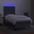 Vidaxl Box spring postelja z vzmetnico LED temno siva 100x200 cm blago