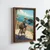 WallXpert uramljena MDF slika NAL133-70, devojka na biciklu niz kaldrmu ka moru, 50 x 70 cm