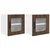 Zidni stakleni ormarić LUCCA 2 pcs Smeđi hrast 40 x 31 x 40 cm