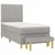 Vidaxl Box spring postelja z vzmetnico svetlo siva 80x200 cm blago