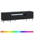 vidaXL LED TV omarica Črna Inženirski les