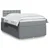 Vidaxl Boxspring postelja z vzmetnico svetlo siva 120x190 cm blago