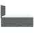 Vidaxl Box spring postelja z vzmetnico temno siva 140x200 cm blago