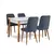 Hanah Home Trpezarijski set Costa, 5 delova, Teget