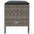 Vrtni otoman Siva i tamno siva 80 x 38 x 45 cm PE ratan
