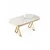 HANAH HOME Trpezarijski sto Zae White Marble Gold