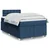 Vidaxl Box spring postelja z vzmetnico modra 120x190 cm blago