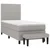Greatstore Box spring postelja z vzmetnico svetlo siva 90x190 cm blago