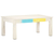 shumee Klubska mizica bela 110x60x45 cm trden mangov les