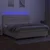 Vidaxl Box spring postelja z vzmetnico LED krem 200x200 cm blago
