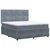 vidaXL Postelja boxspring z vzmetnico Temno siva 140 x 190 cm Žamet
