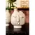 KARE 54247 Vaza Spherical Face leva, 16 cm, Bela