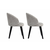 HANAH HOME Set 2 stolice Bentley Grey Black