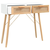 vidaXL Konzolni stol bijeli 80x30x75 cm od borovine i prirodnog ratana