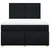 Vidaxl Box spring posteljni z vzmetnico črn 140x190 cm blago