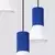 Sollux SL.1875 - Luster na sajli ESTRIA 3xE14/10W/230V prečnik 30 cm plave boje