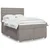 Vidaxl Box spring postelja z vzmetnico taupe 140x190 cm blago
