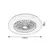 Rabalux Plafonjera sa ventilatorom Dalfon2, 48W, 48,5cm, 3000-6000K, Crno-bela