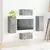 Set TV komoda Zidne 2 pcs Betonski sivi Konstruirano drvo