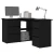 Stol s ladicama Crni hrast 145 x 100 x 76 cm Konstruirano drvo