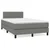 vidaXL Box spring postelja z vzmetnico LED temno siva 120x190 cm blago