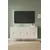 Hanah Home komoda Ayshe 150, 150 cm, bela / travertin / srebrna