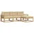 Set vanjskih sofa s jastukom 4 pcs Bijela i bež Poliester
