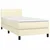 Vidaxl Box spring postelja z vzmetnico krem 80x200 cm umetno usnje