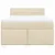 Vidaxl Box spring postelja z vzmetnico krem 140x200 cm blago