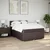 Vidaxl Box spring postelja z vzmetnico temno rjav 140x190 cm blago
